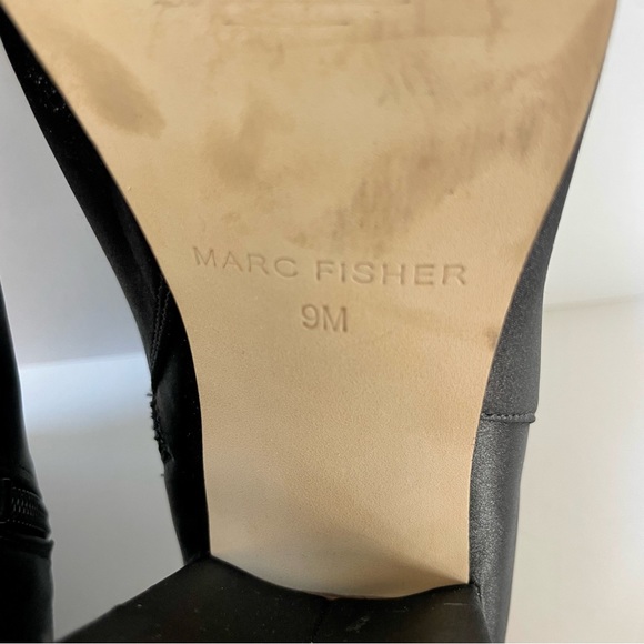 Marc Fisher Janie Satin Black Booties Size 9 - Picture 13 of 14